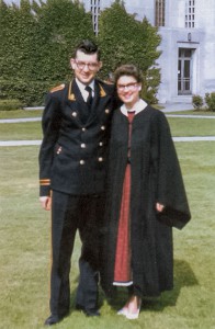 Norm and Joan at U of M graduation in 1957
