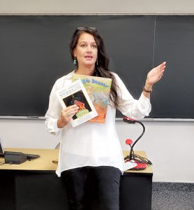 Dawn Quigley teaching in a classroom