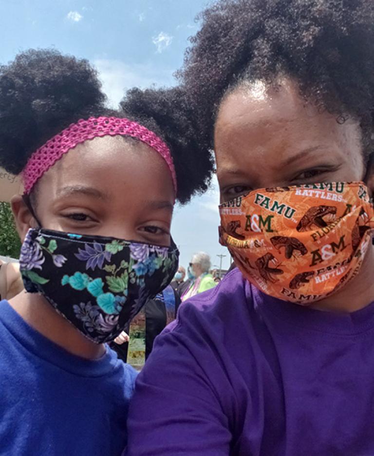 Leah Fulton and daughter