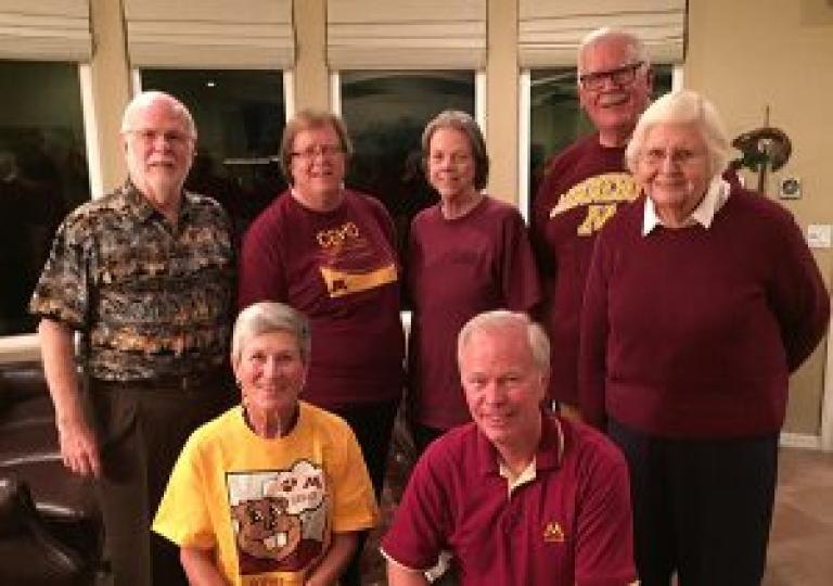 Jean with alumni and donors