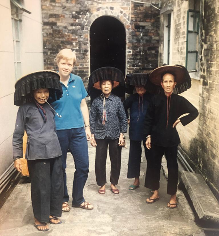 Jean with Hong Kong locals