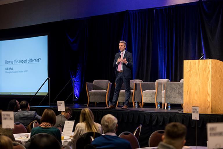 R.T. Rybak speaks at Reimagine Education