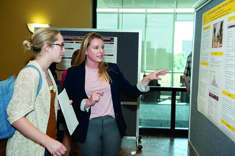 Anna Heinz, 2019 McNair Scholar presenting at the 2019 McNair Scholars Research Symposium