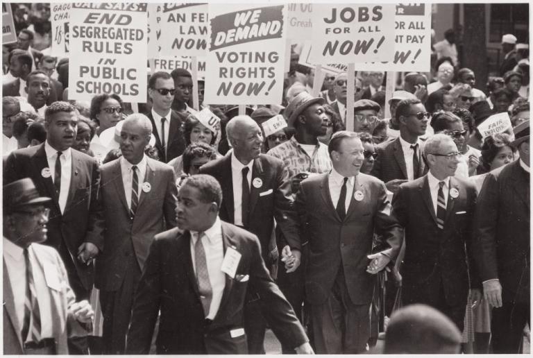 People protesting for the March on Washington