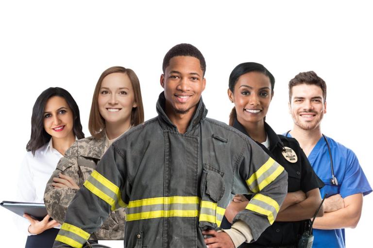 A group of first responders