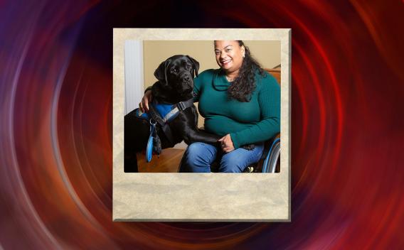 NIDILRR Director Anjali Forber-Pratt with dog, Kolton
