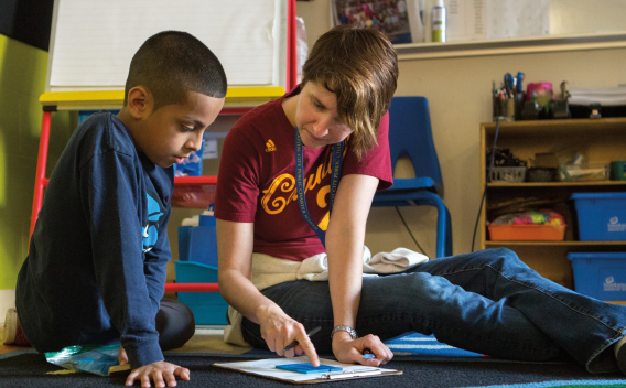 Teacher and student