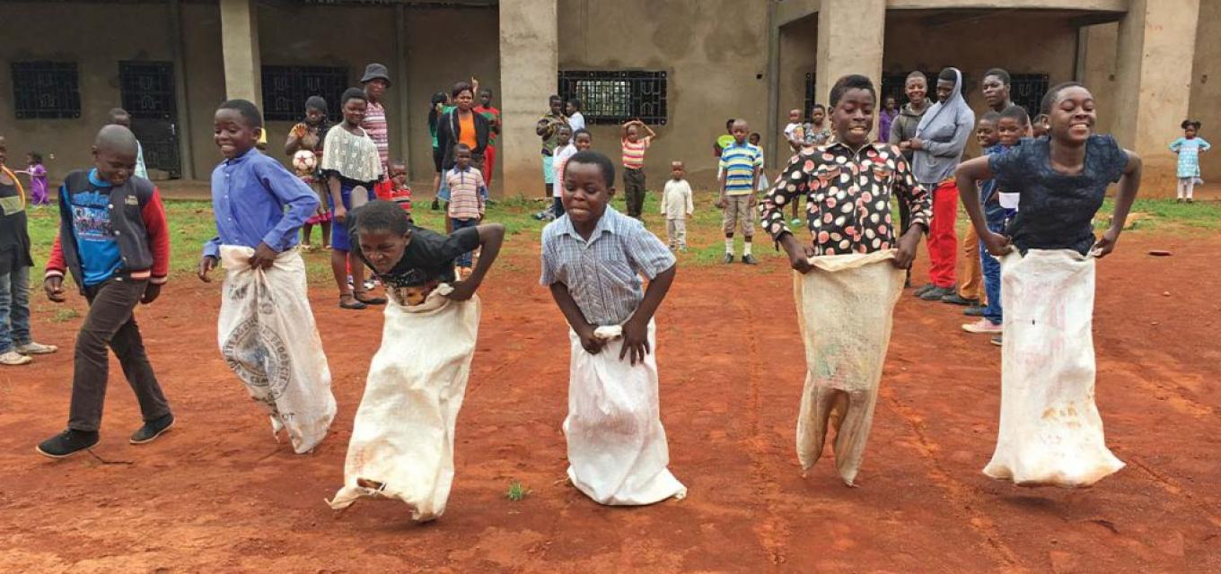A sack game was part of sports day at a local Bamenda community school in 2017