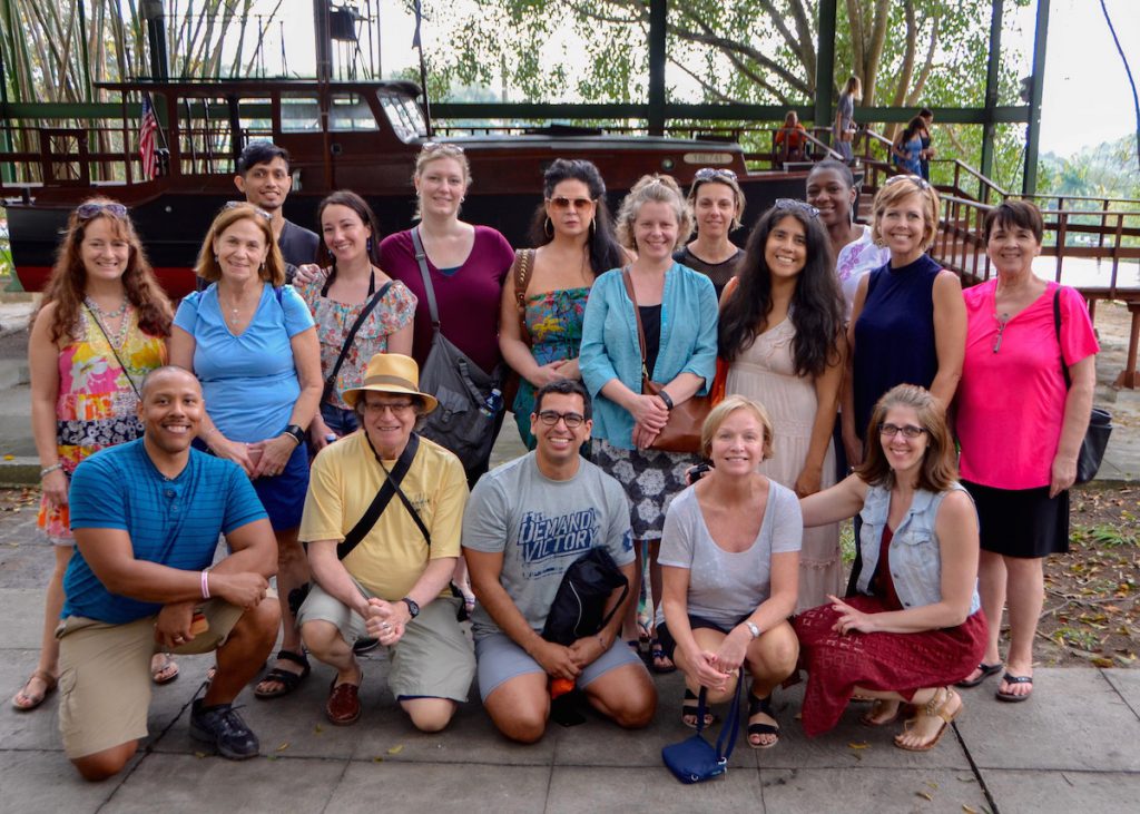 Photo: The 17-member delegation posed at the Hemingway Museum in Cuba.